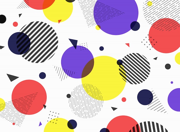 Abstract ontwerp van de patroon het geometrische eenvoudige kleurrijke vorm. Premium Vector