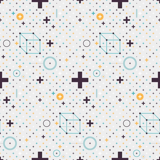 Abstract patroon met minimalistische geometrische elementen Premium Vector