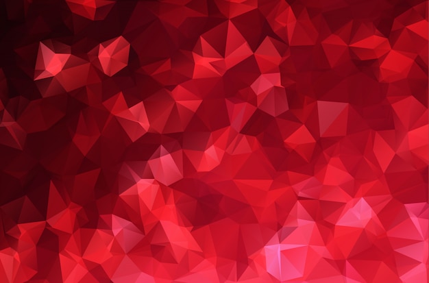Abstract rood wit veelhoekig mozaïek backgroun Premium Vector