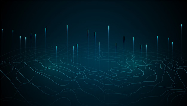 Abstract van de big data digitaal technologieontwerp als achtergrond Gratis Vector