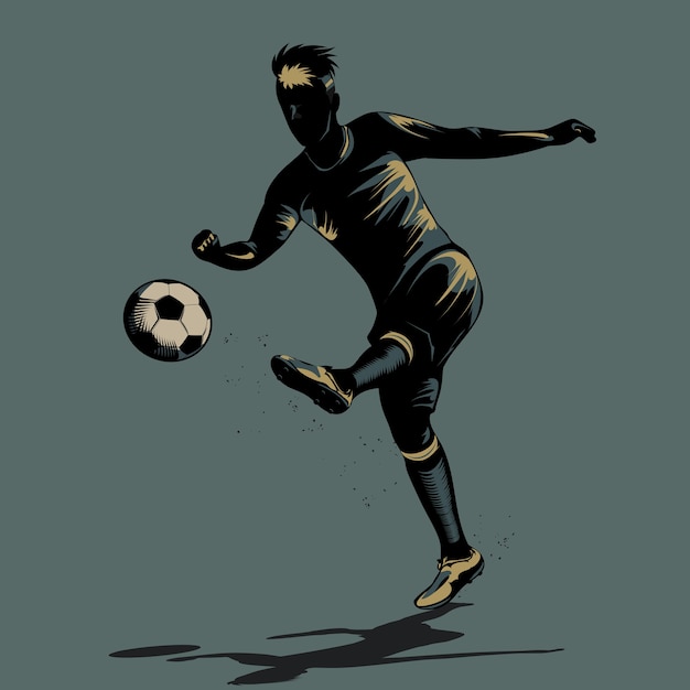 onhandig geschiedenis Ontmoedigen Abstract voetbal halve volley | Premium Vector