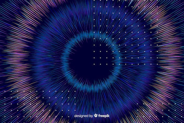 Abstract wazig beweging cirkels achtergrond Gratis Vector