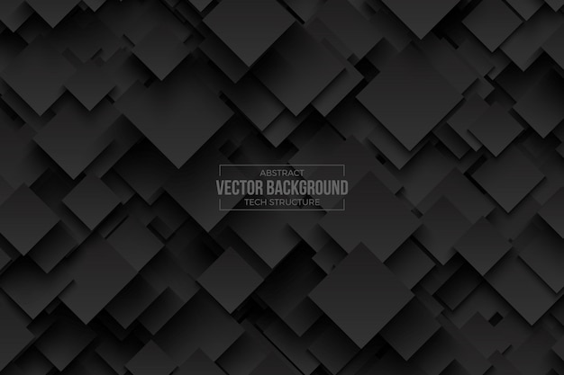 Abstracte 3d-technologie donkergrijs vector achtergrond Premium Vector
