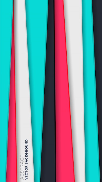 Abstracte achtergrond met gekleurde strepen Premium Vector