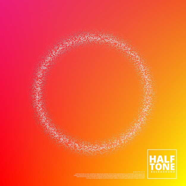 Abstracte achtergrond met halftone ontwerp. Premium Vector