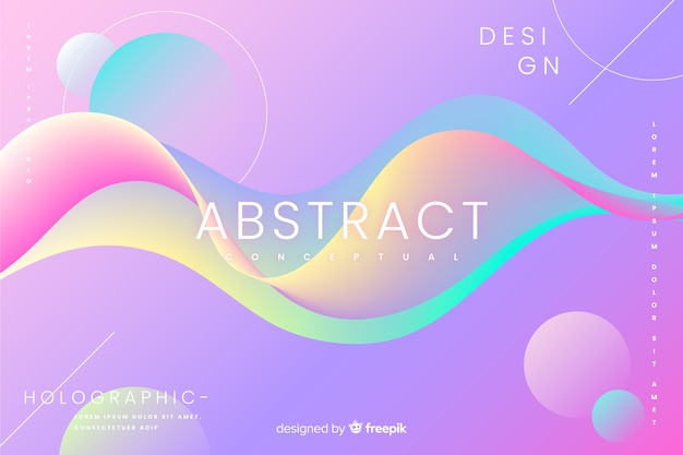 Abstracte achtergrond met vloeiende vormen Gratis Vector