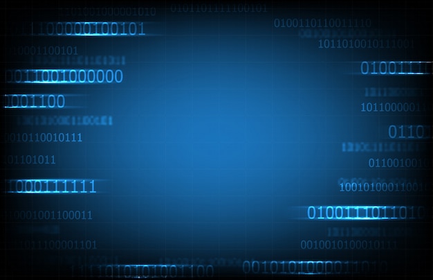 Abstracte achtergrond van willekeurige digitale binaire nummer programmering Premium Vector