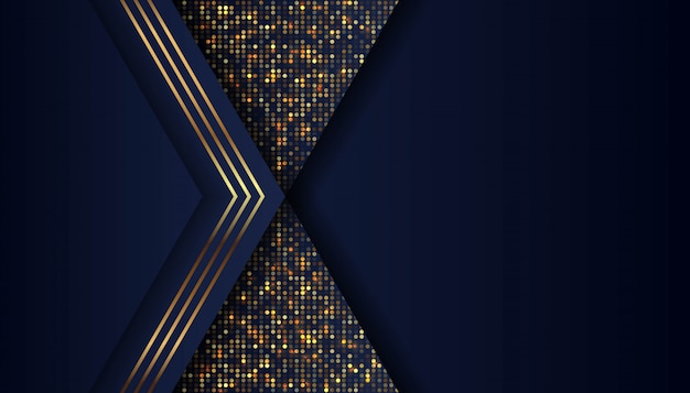 Abstracte donkerblauwe vorm met overlappingsachtergrond Premium Vector