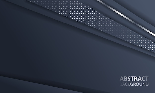 Abstracte donkere metalen zilveren frame lay-out tech achtergrond Premium Vector