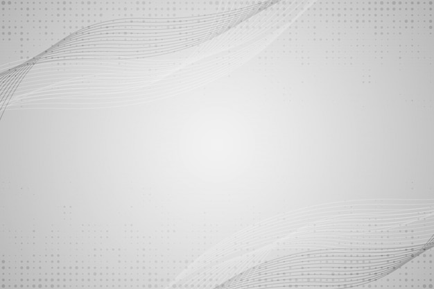 Abstracte grijs witte golven en lijnenachtergrond Premium Vector