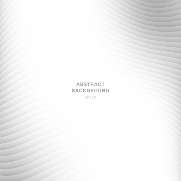 Abstracte grijze golf curve gestreepte achtergrond Premium Vector