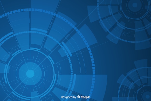 Abstracte hud technische achtergrond Gratis Vector