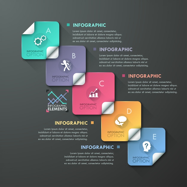 Abstracte infographics sjabloonontwerp Premium Vector
