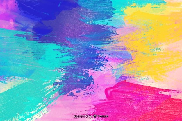 Abstracte kleurrijke aquarel vlek achtergrond Gratis Vector