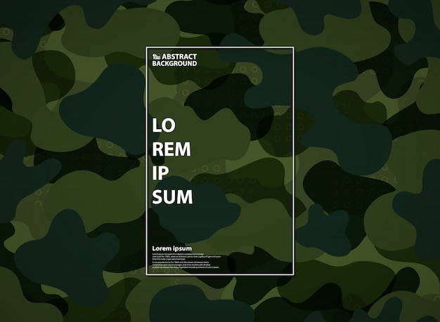 Abstracte militaire groene vorm patroon achtergrond. Premium Vector
