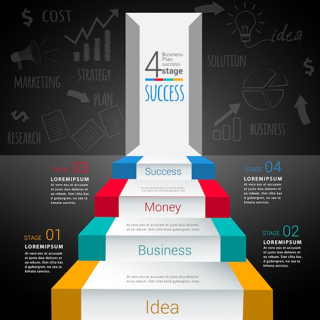 Abstracte moderne infographic sjabloon Premium Vector