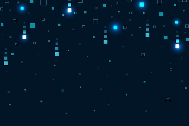 Abstracte pixel regen achtergrond Gratis Vector