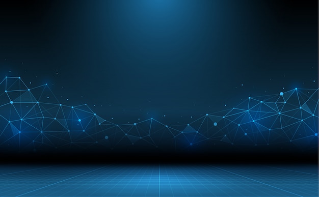 Abstracte technische achtergrond. wetenschap en verbindingstechnologie Premium Vector