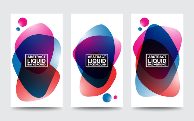Abstracte vloeiende golven verloop achtergrond voor web en dekking Premium Vector