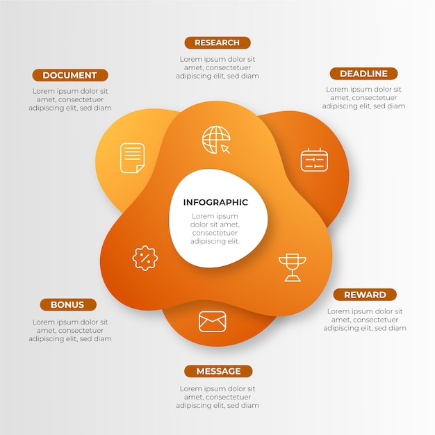 Abstracte vorm infographic sjabloon Gratis Vector