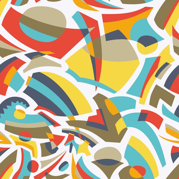 Abstracte vorm naadloze patroon ontwerp Premium Vector