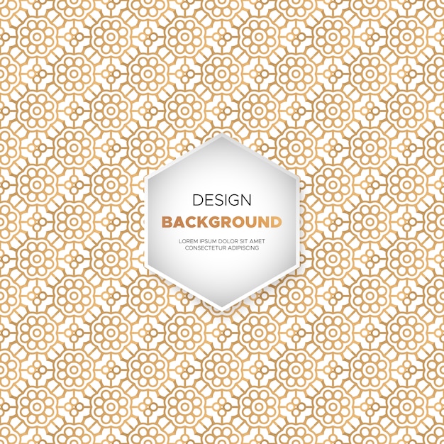 Achtergrond van het luxe mandalaontwerp in gouden kleur Gratis Vector