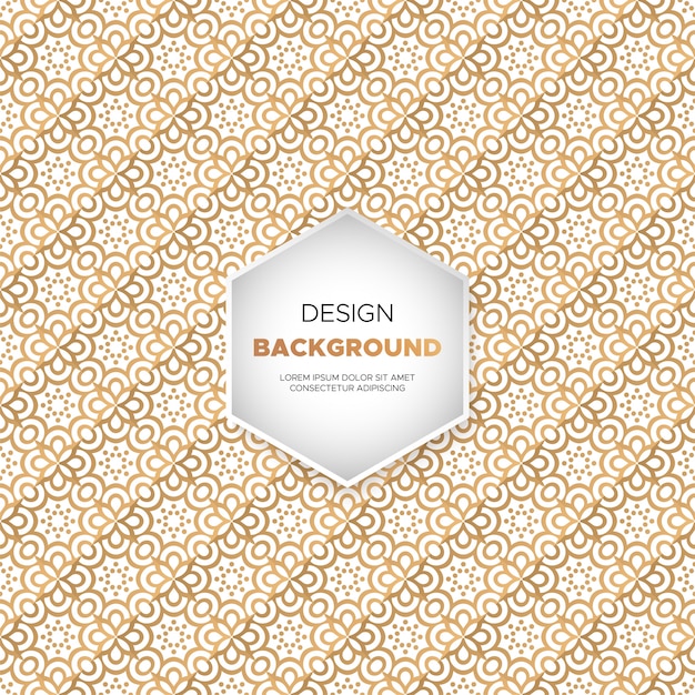 Achtergrond van het luxe mandalaontwerp in gouden kleur Gratis Vector