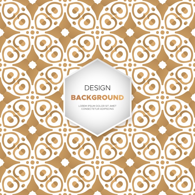 Achtergrond van het luxe mandalaontwerp in gouden kleurenvector Gratis Vector