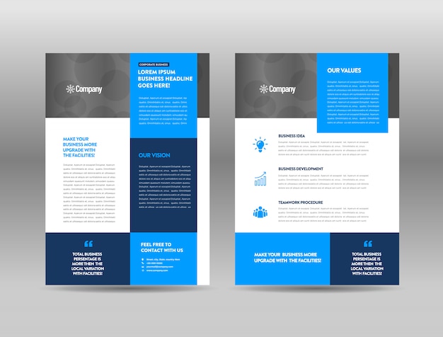 Advertentie brochure sjabloon Premium Vector