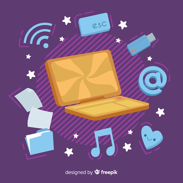 Antigravity-technologie met elementen Gratis Vector