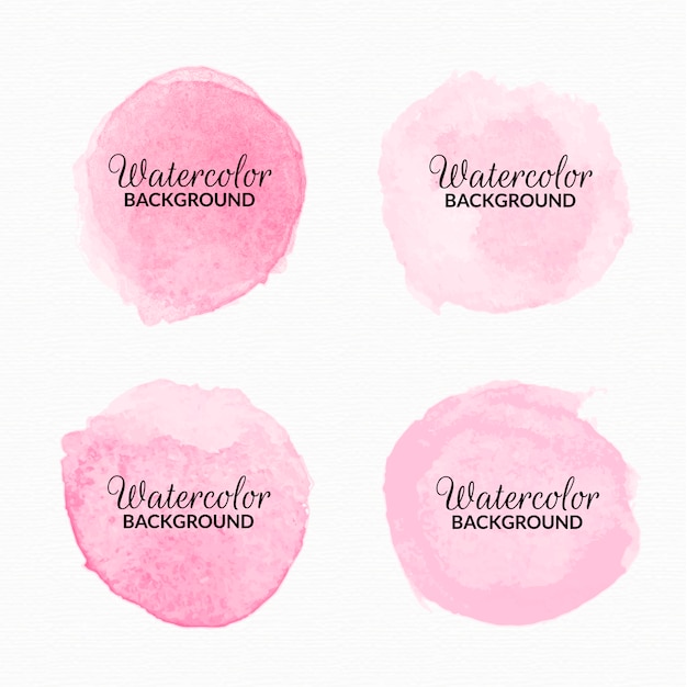 Aquarel vector set kleurrijke hand getrokken geïsoleerde ronde vlekken Gratis Vector