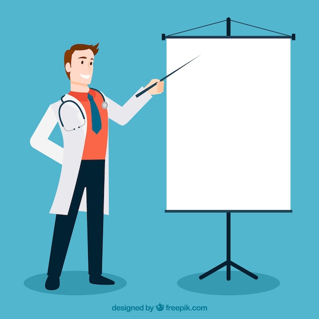 Arts die op wit richt Gratis Vector