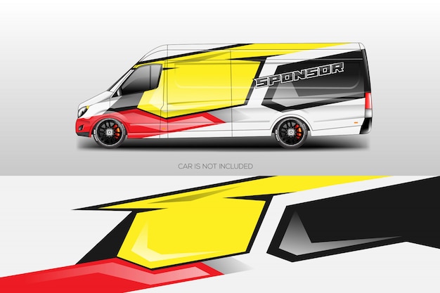 Auto wrap ontwerpen vector Premium Vector