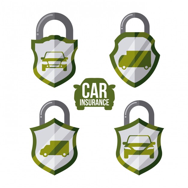Autoverzekering ontwerp Premium Vector