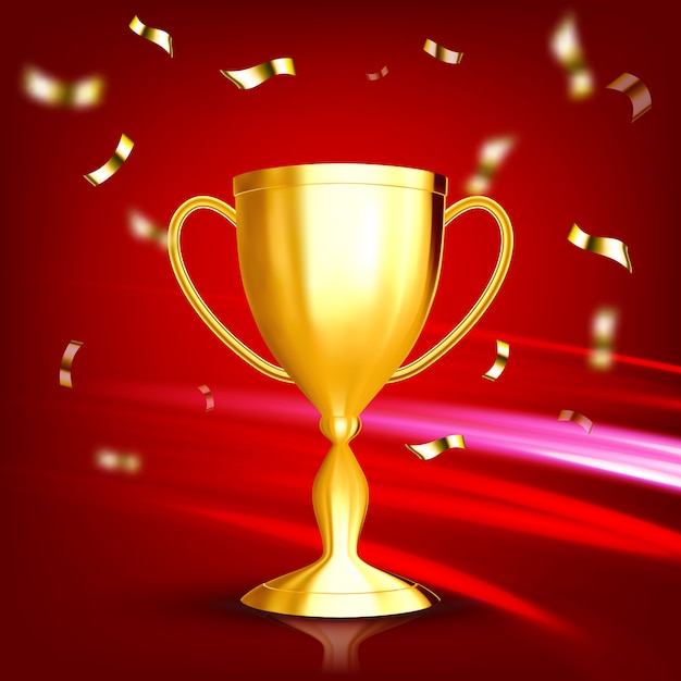 Award gouden beker Premium Vector