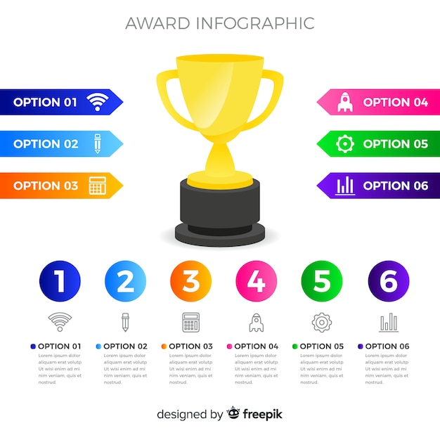 Award infographic Gratis Vector