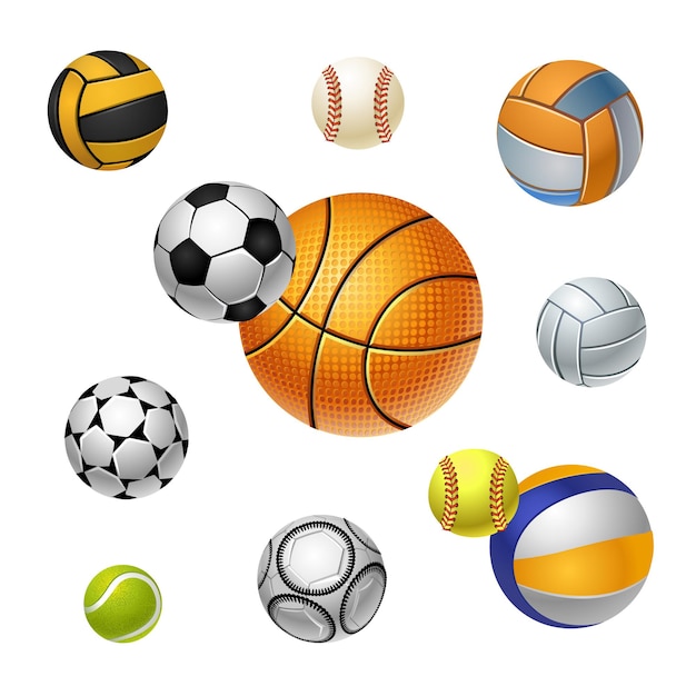 laat staan mengsel Verrijking Ballen van verschillende sporten | Premium Vector