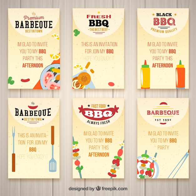 Beste Barbecue uitnodigingen | Gratis Vector TV-36