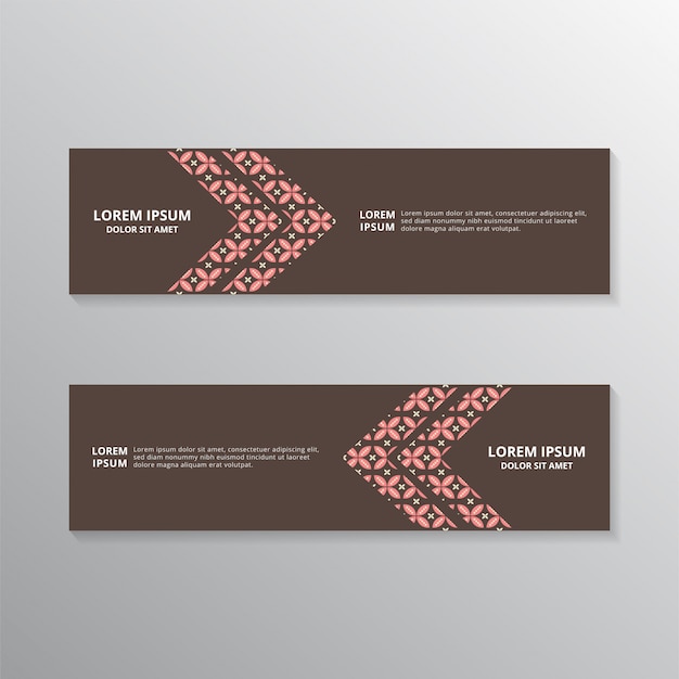 Batik banner sjablonen Premium Vector