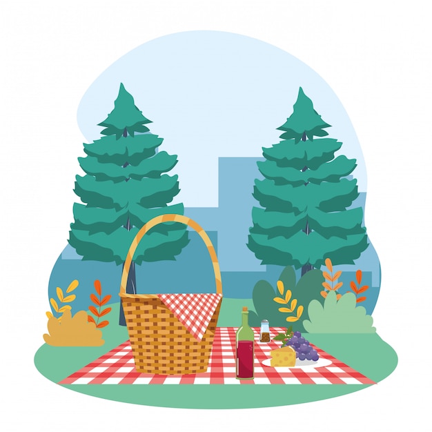 Belemmer met wijnfles en kaas met druiven en wijn Gratis Vector