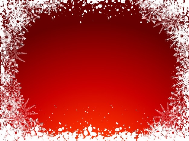 Bevroren rode kerst achtergrond Vector | Gratis Download