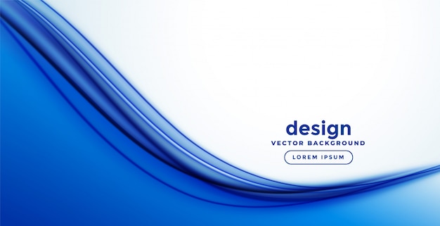 Blauw soepel abstract golfbannerontwerp Gratis Vector