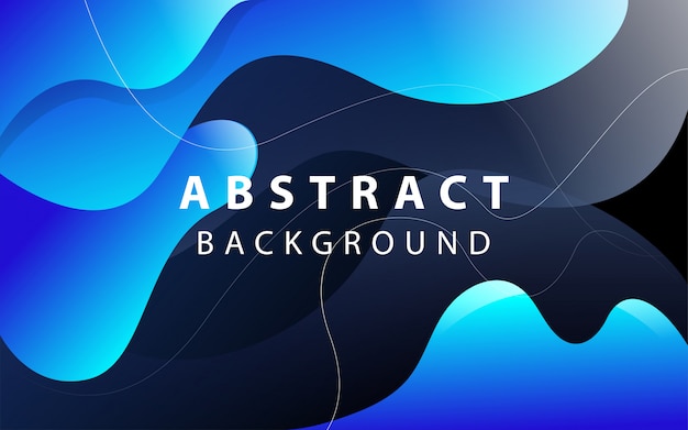 Blauwe vloeibare kleurenachtergrond. dynamisch geweven geometrisch ontwerp met puntendecoratie Premium Vector