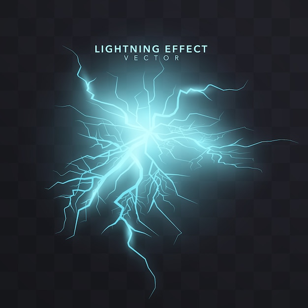Bliksem effect achtergrond Gratis Vector