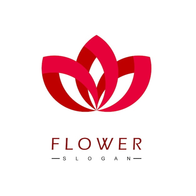 Bloem Logo Ontwerp Premium Vector