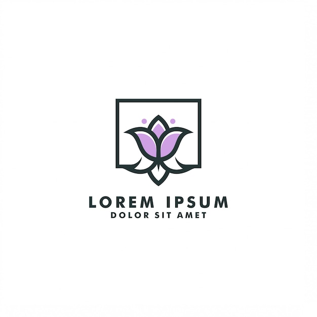 Bloem logo sjabloon, abstracte tulp logo ontwerp vector Premium Vector