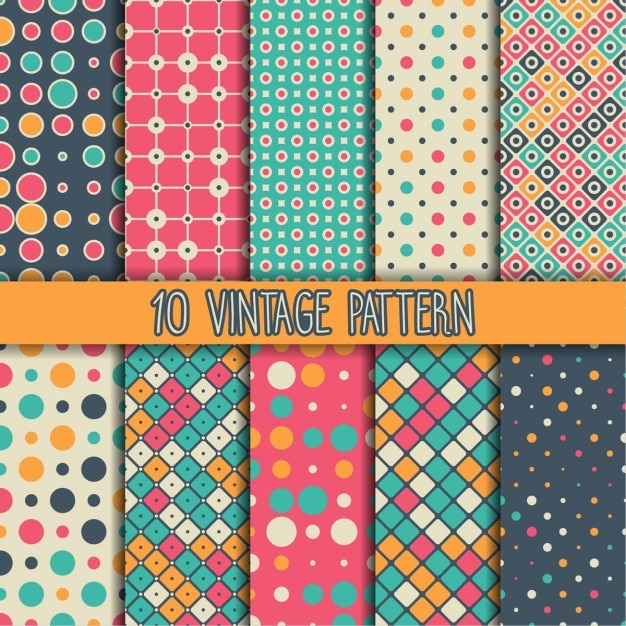 Boho stijl patroneninzameling Gratis Vector