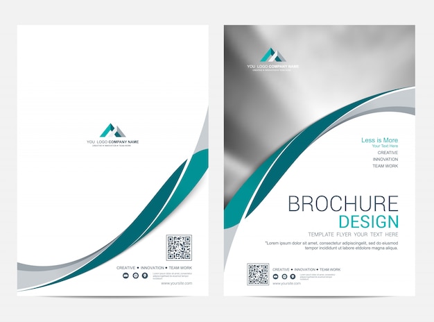 Brochure sjabloon flyer ontwerp vector achtergrond Premium Vector