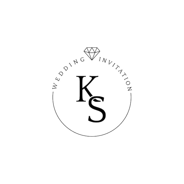 Bruiloft uitnodiging badge ontwerp vector Gratis Vector