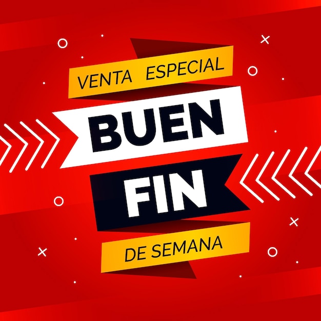 Buen fin banner Premium Vector